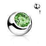 Náhradní kulička chirurgická ocel se zirkonem 1,6 x 4 mm (fialová)