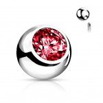 Náhradní kulička chirurgická ocel se zirkonem 1,6 x 4 mm (zelená)