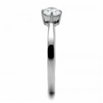 Ocelový prsten se zirkonem (58)