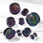 Skleněný plug do ucha GALAXY (22 mm)