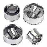 Ocelový tunel do ucha (42 mm)