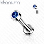 Piercing do brady TITAN, vnitřní závit, 1,2 x 8 mm, kulička 3 mm (fialová)