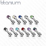 Piercing do brady TITAN, vnitřní závit, 1,2 x 8 mm, kulička 3 mm (zelená)