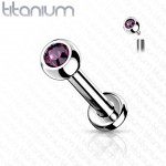 Piercing do brady TITAN, vnitřní závit, 1,2 x 8 mm, kulička 3 mm (zelená)