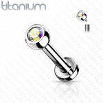 Piercing do brady TITAN, vnitřní závit, 1,2 x 8 mm, kulička 3 mm (zelená)