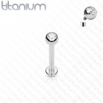 Piercing do brady TITAN, vnitřní závit, 1,2 x 8 mm, kulička 3 mm (zelená)