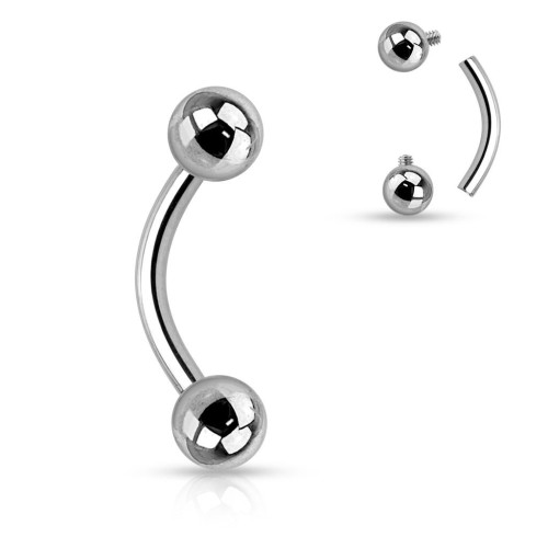 Piercing banánek Titan (5 mm, 1,6 x 10 mm)