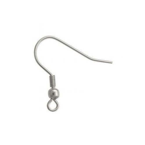 Ocelové náušnicové zapínání otevřené - háček