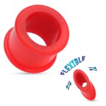 Silikonový tunel do ucha - červený (4 mm) [1]