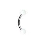 Piercing do obočí (bílá)