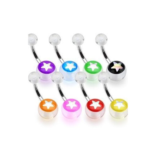 Piercing do pupíku - banánek s hvězdou