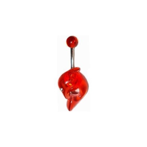Piercing do pupíku - delfín
