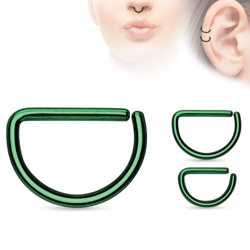 Piercing do nosu/ucha zelený