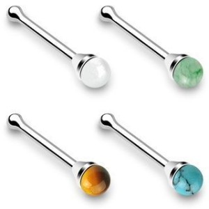 Stříbrný piercing do nosu