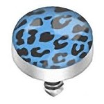 Microdermal - ozdobná část - vzor leopard (modrá) [8]