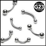 Piercing do obočí TITAN (3 mm, 1,2 x 8 mm)