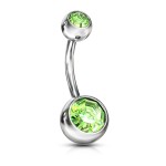 Piercing do pupíku - banánek (světle modrá)