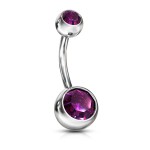 Piercing do pupíku - banánek (světle modrá)