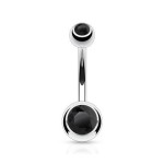 Piercing do pupíku - banánek (světle modrá)