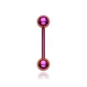 Piercing do jazyka fialový