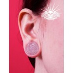 Plug do ucha - nerost růženín (6 mm) [3]