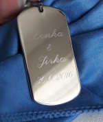 Ocelový přívěsek - vojenská známka EXTRA VELKÁ
