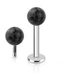 Piercing do brady labreta s krystaly Crystals from  SWAROVSKI®1,2 x 6 mm