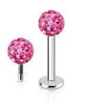 Piercing do brady labreta s krystaly Crystals from  SWAROVSKI®1,2 x 6 mm
