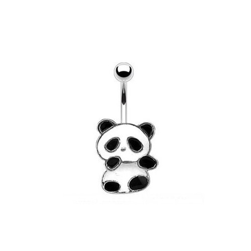 Pohyblivý piercing do pupíku panda