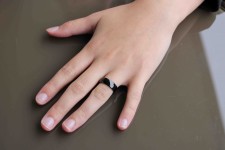 Ocelový prsten černý, šíře 6 mm (65) [2]