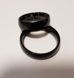 Ocelový prsten černý, šíře 6 mm (65) [3]