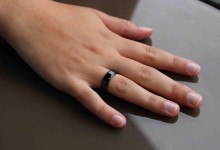 Ocelový prsten černý, š. 6 mm (55) [1]