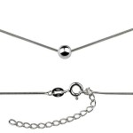 Stříbrný náhrdelník - řetízek s kuličkou [0]