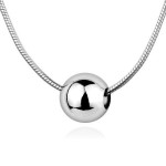Stříbrný náhrdelník - řetízek s kuličkou [1]
