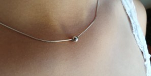 Stříbrný náhrdelník - řetízek s kuličkou [4]