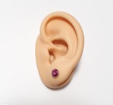 Šroubovací stříbrné náušnice s kameny Crystals from SWAROVSKI®, barva: Light Rose