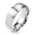 Ocelový prsten matný, šíře 6 mm (52) [1]
