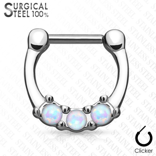 Ocelový piercing do nosu - septum