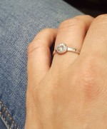 Stříbrný prsten s kamenem Crystals from Swarovski®, barva: CRYSTAL (1,40 g, 52) [1]