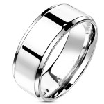 Ocelový prsten lesklý, šíře 8 mm (65) [0]