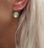 Ocelové náušnice - Green Opal