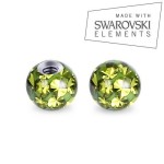 Náhradní kulička s krystaly Swarovski®, 3 mm, závit 1,2 mm (červená) [16]