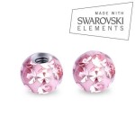 Náhradní kulička s krystaly Swarovski®, 3 mm, závit 1,2 mm (červená) [18]