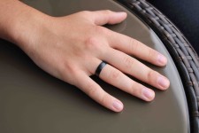 Černý matný ocelový prsten, šíře 6 mm (65) [3]