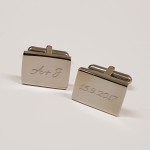 Ocelové manžetové knoflíčky - obdélníky