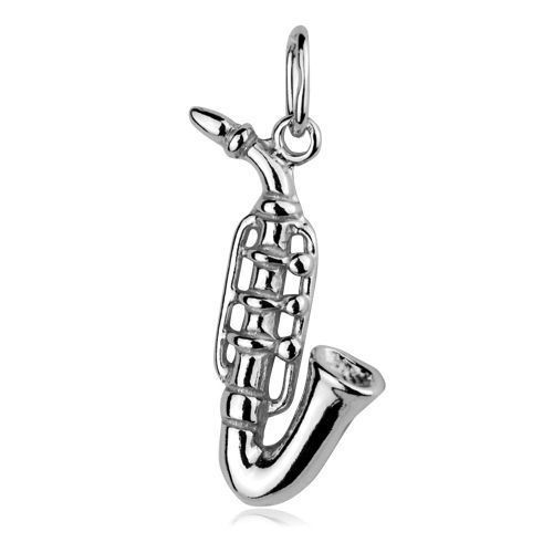 Stříbrný přívěsek saxofon