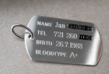 Stříbrný přívěsek - dog tag s textem [1]