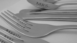 Svatební příbor - nůž s rytinou (1ks) [3]