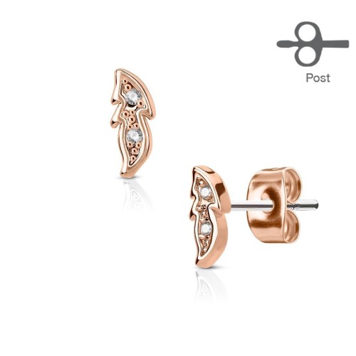 Zlacené náušnice se zirkony