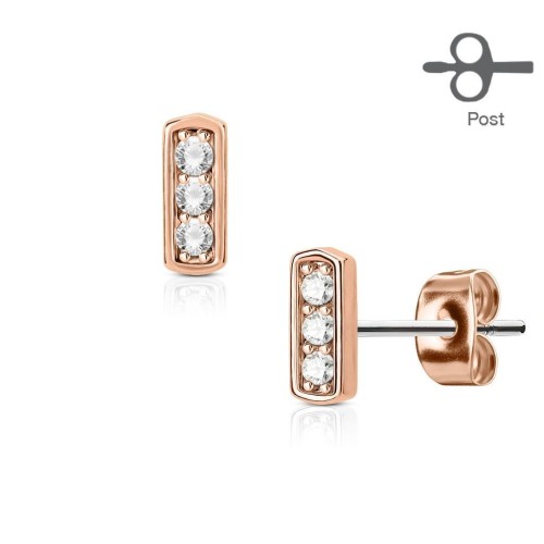 Zlacené náušnice se zirkony